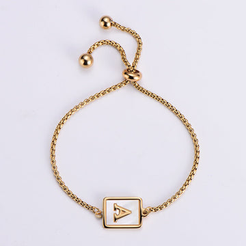 18K Gold Plated Shell Initial Letter Bracelet - Bracelets - Ornaments Co - Ornaments Co - A - 