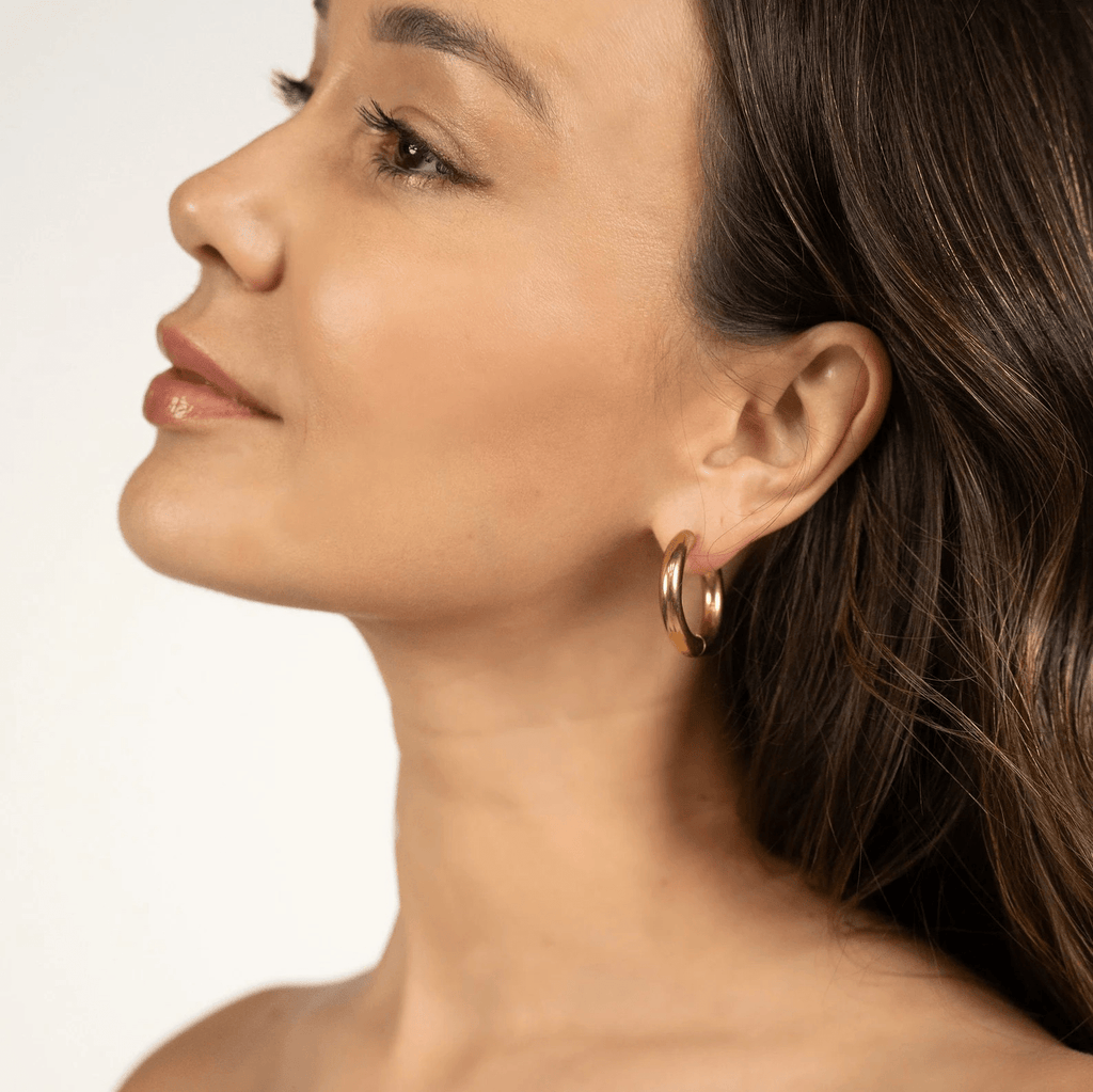 18K Gold Plated Stackable Hoop Earrings - Ornaments Co - Small - 20mm