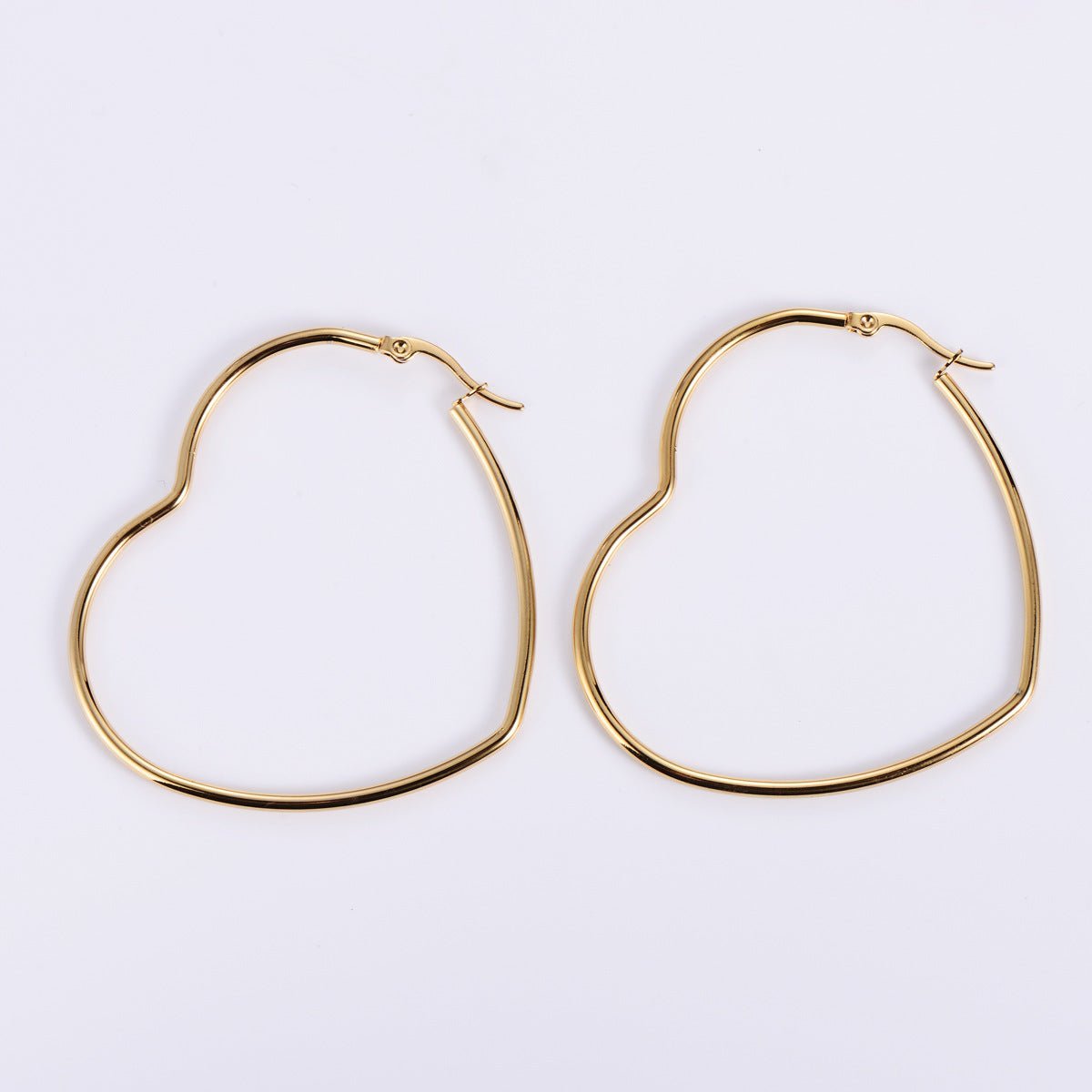 Cute Unique Heart Hoop Earrings For Women - Ornaments Co - 