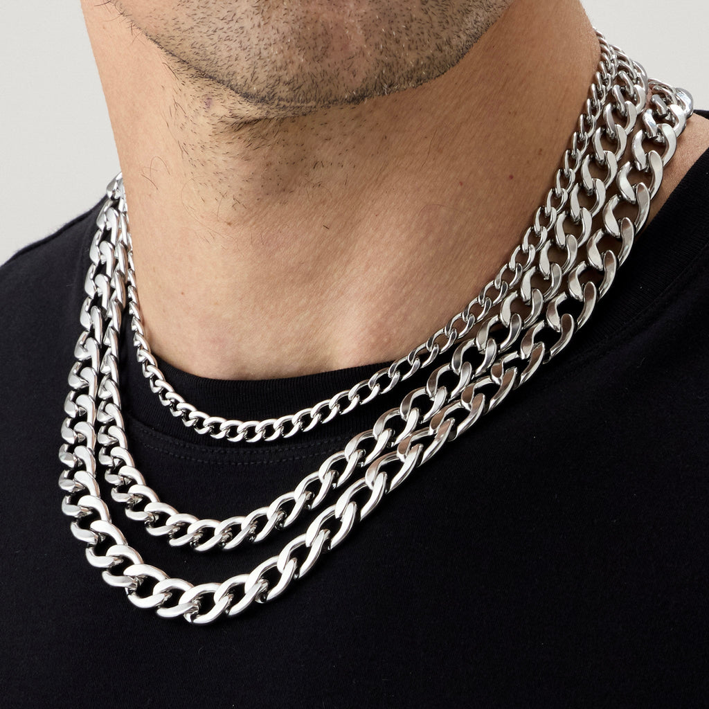 Men's Initial Cuban Link Necklace - Ornaments Co - 18K Gold Plated